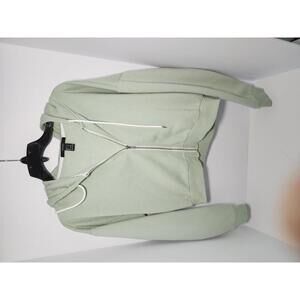 Forever 21 Mint Green Cropped Hoodie Size Large